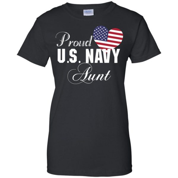 navy aunt womens t shirt - lady t shirt - black