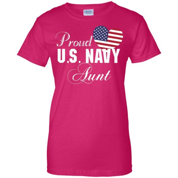 navy aunt womens t shirt - lady t shirt - pink heliconia