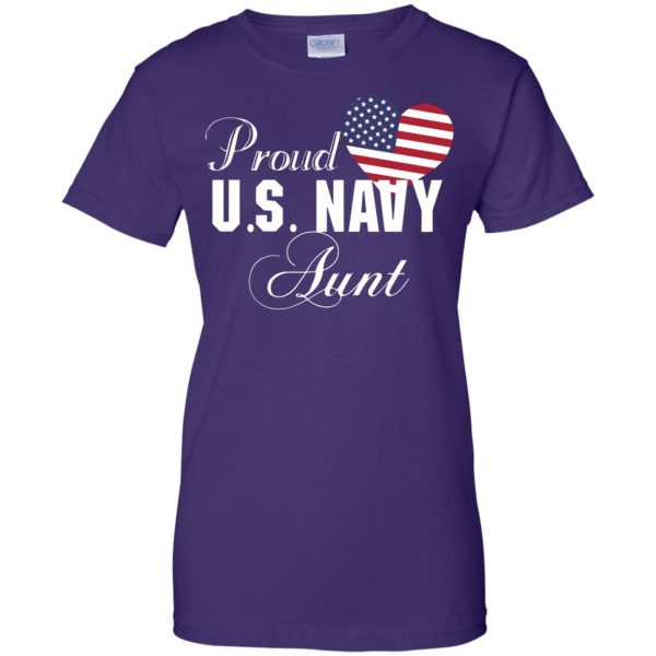 navy aunt womens t shirt - lady t shirt - purple