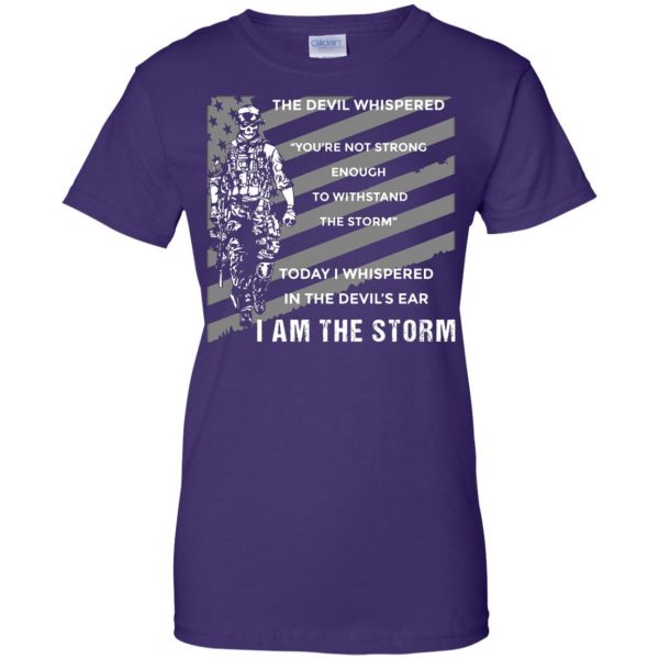 i am the storm womens t shirt - lady t shirt - purple