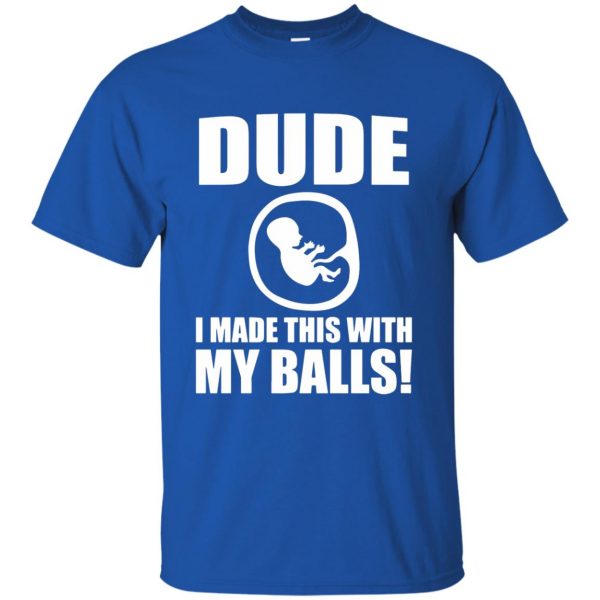 expectant father t shirt - royal blue