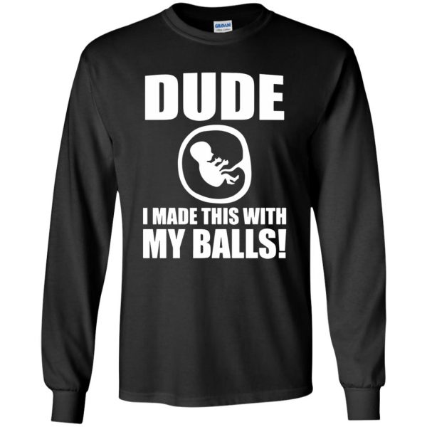 expectant father long sleeve - black