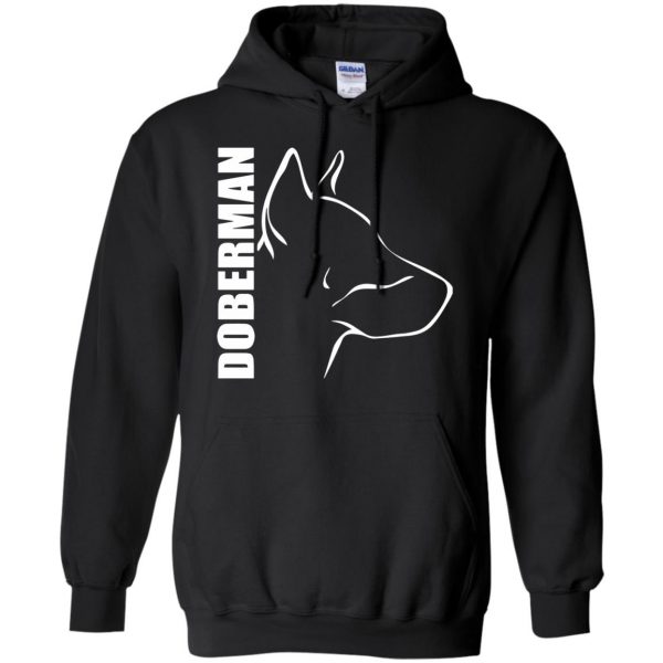 doberman hoodie - black