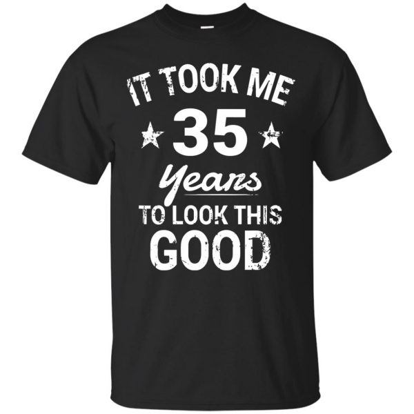 35th birthday t shirts - black