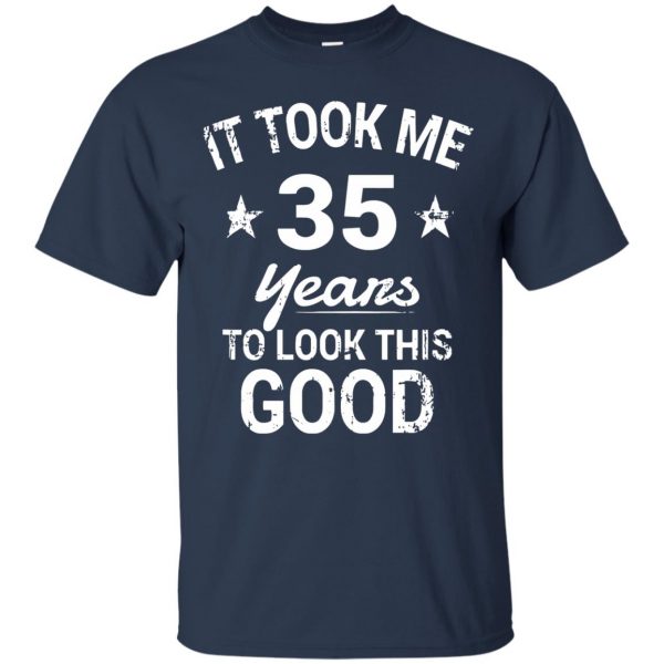 35th birthday t shirt - navy blue