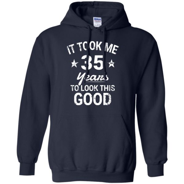 35th birthday hoodie - navy blue