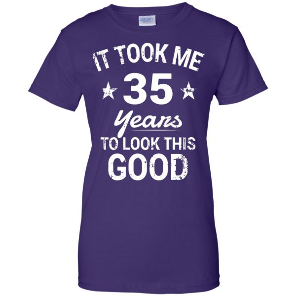 35th birthday womens t shirt - lady t shirt - purple