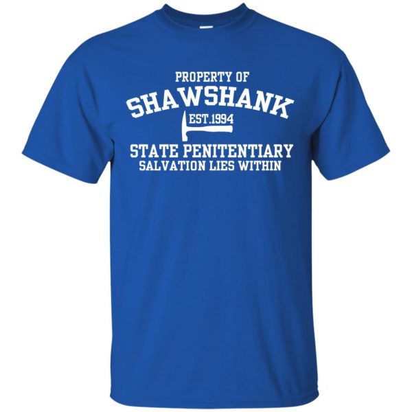 shawshank redemption t shirt - royal blue