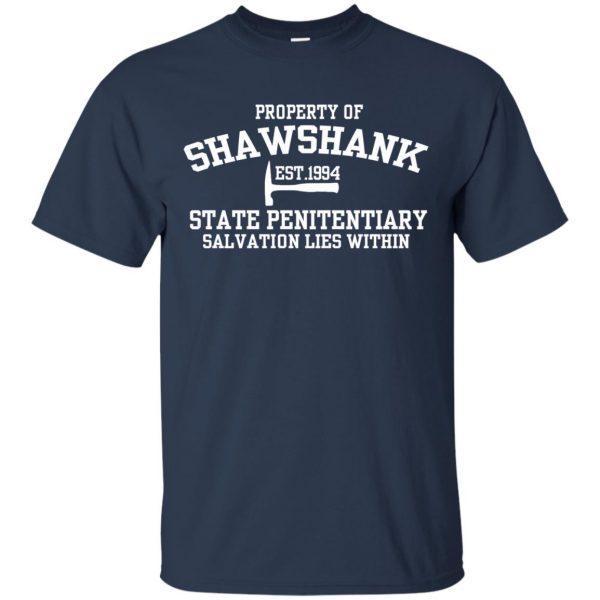 shawshank redemption t shirt - navy blue