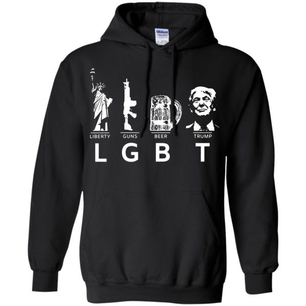 liberty guns beer trump hoodie - black