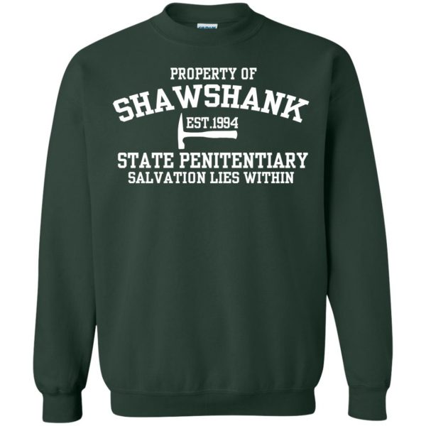 shawshank redemption sweatshirt - forest green