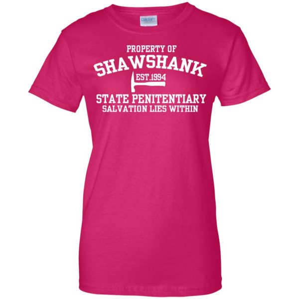 shawshank redemption womens t shirt - lady t shirt - pink heliconia