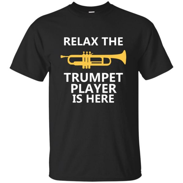 trumpet player t shirts - black