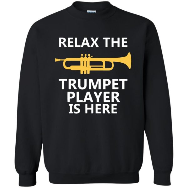 trumpet player sweatshirt - black