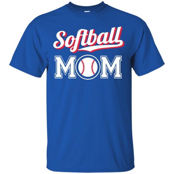 softball moms t shirt - royal blue
