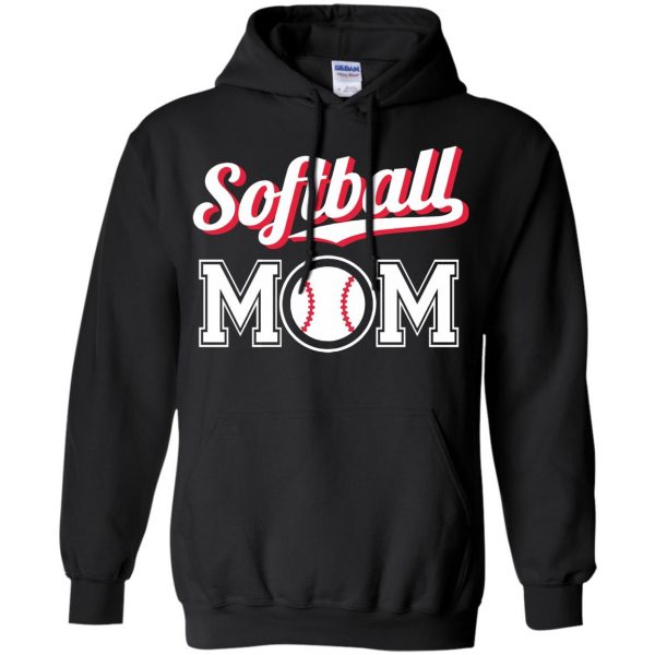 softball moms hoodie - black