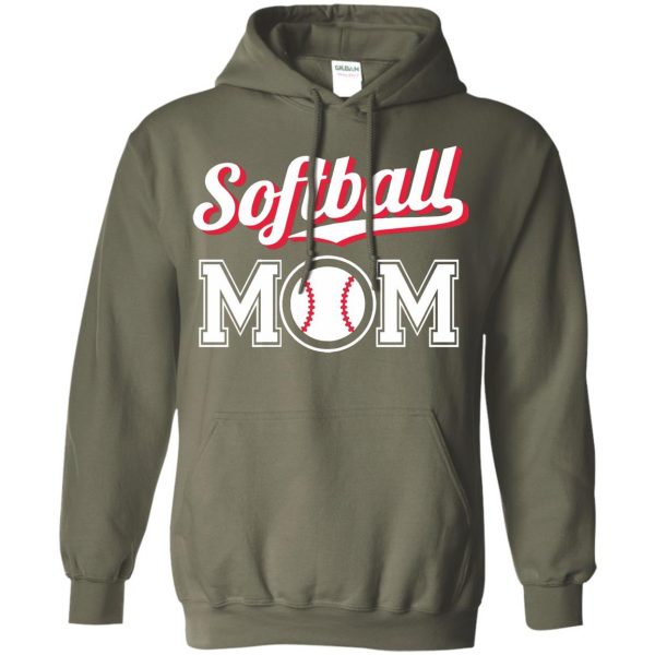 softball moms hoodie - military green