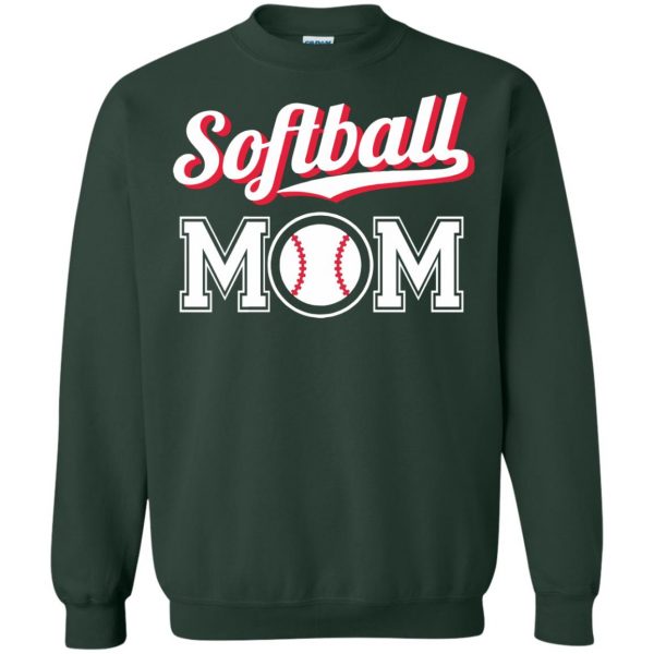 softball moms sweatshirt - forest green