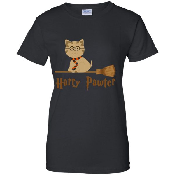 harry pawter womens t shirt - lady t shirt - black