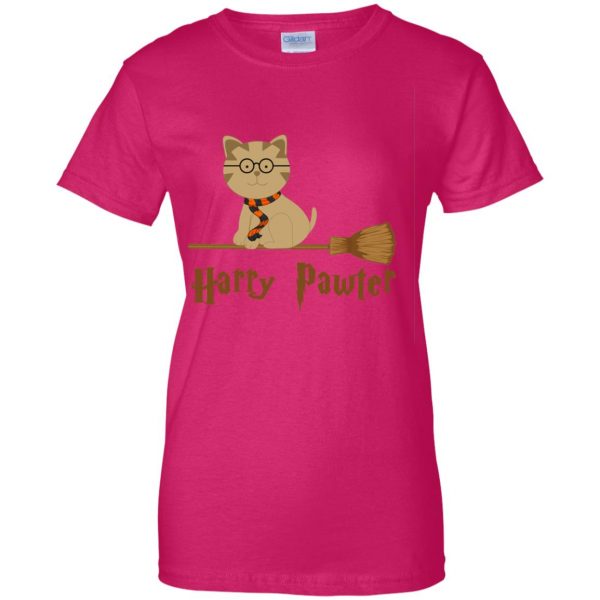 harry pawter womens t shirt - lady t shirt - pink heliconia