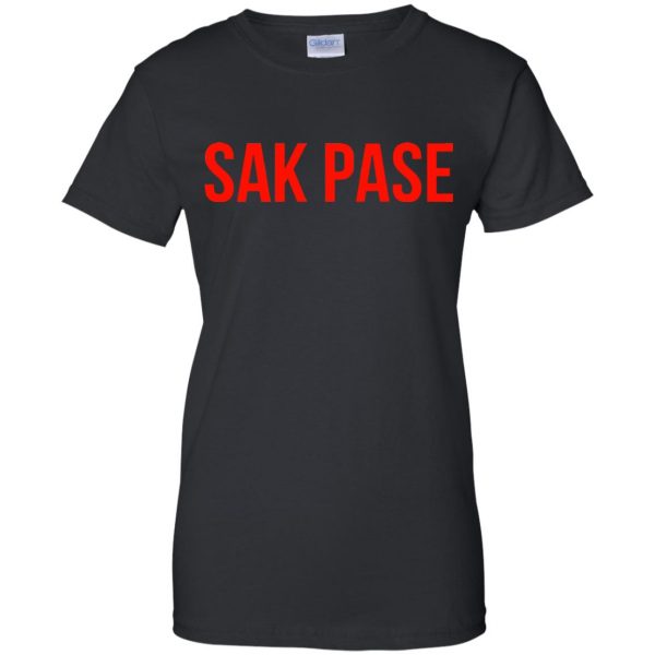 sak pase womens t shirt - lady t shirt - black