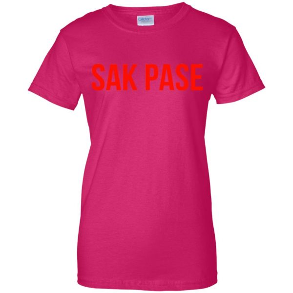 sak pase womens t shirt - lady t shirt - pink heliconia