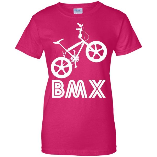 old school bmx womens t shirt - lady t shirt - pink heliconia