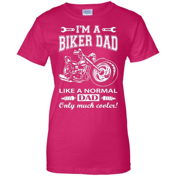 moto dad womens t shirt - lady t shirt - pink heliconia