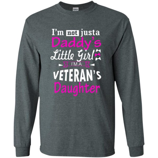 veterans daughter long sleeve - dark heather