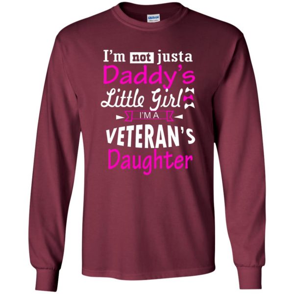 veterans daughter long sleeve - maroon