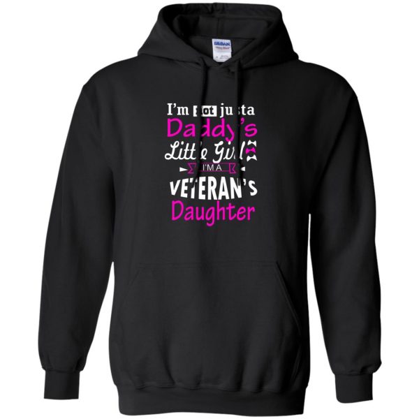 veterans daughter hoodie - black