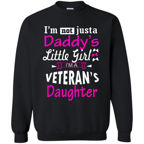 veterans daughter sweatshirt - black