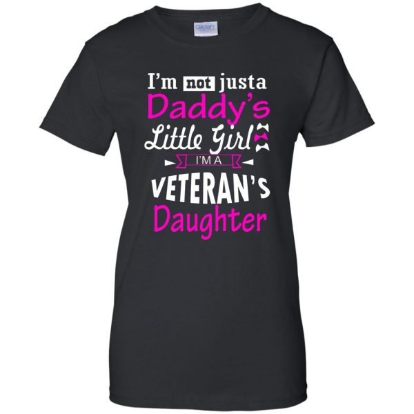veterans daughter womens t shirt - lady t shirt - black