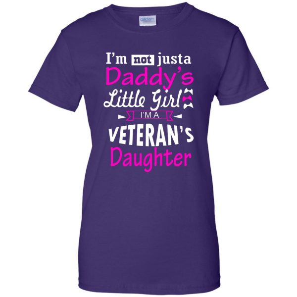 veterans daughter womens t shirt - lady t shirt - purple