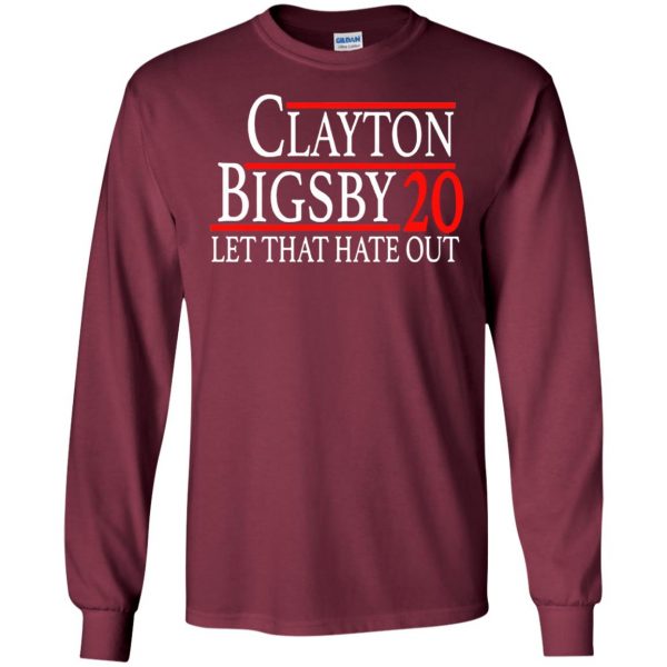 clayton bigsby long sleeve - maroon