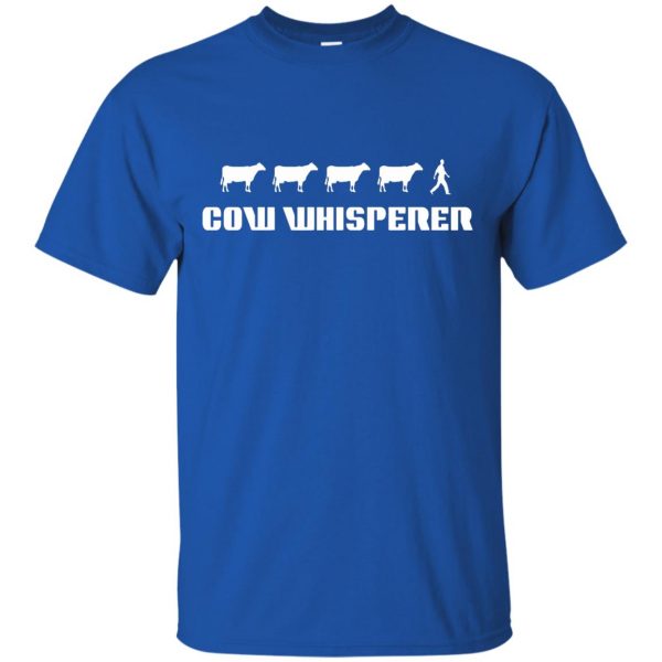cow whisperer t shirt - royal blue