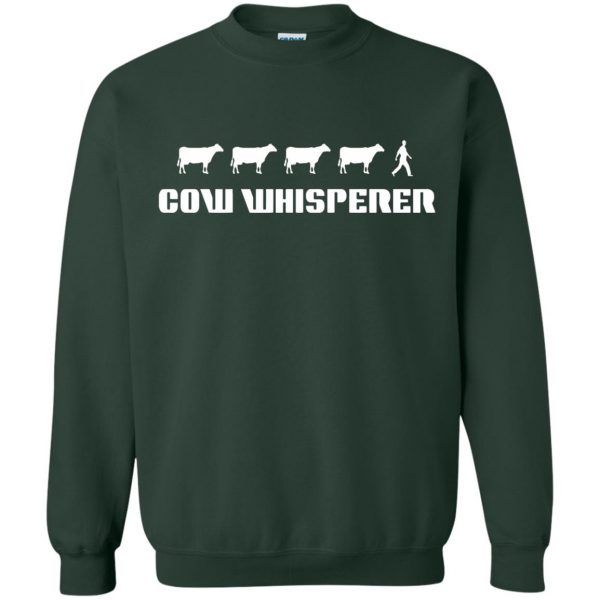 cow whisperer sweatshirt - forest green