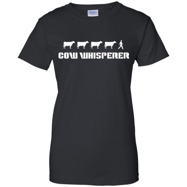 cow whisperer womens t shirt - lady t shirt - black