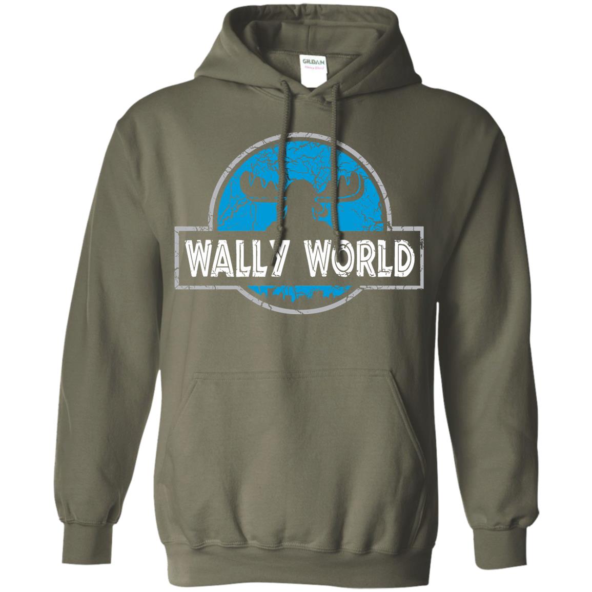 wally world hoodie - military green