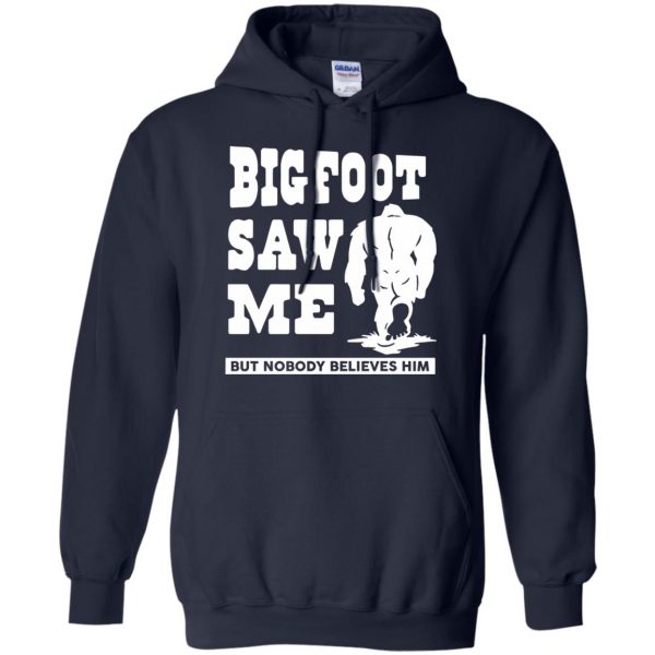 bigfoot saw me hoodie - navy blue