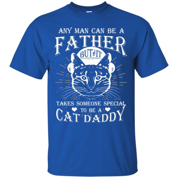 cat daddy t shirt - royal blue