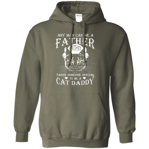 cat daddy hoodie - military green