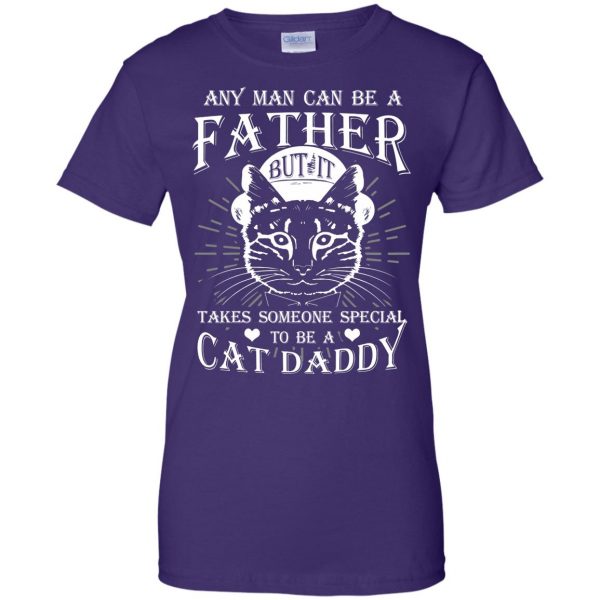 cat daddy womens t shirt - lady t shirt - purple