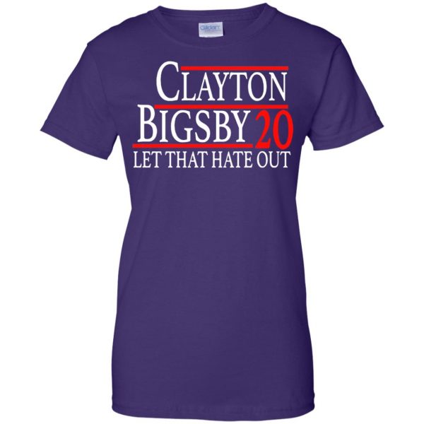 clayton bigsby womens t shirt - lady t shirt - purple