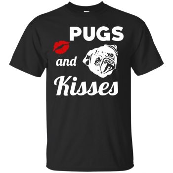 pugs and kisses shirt - black