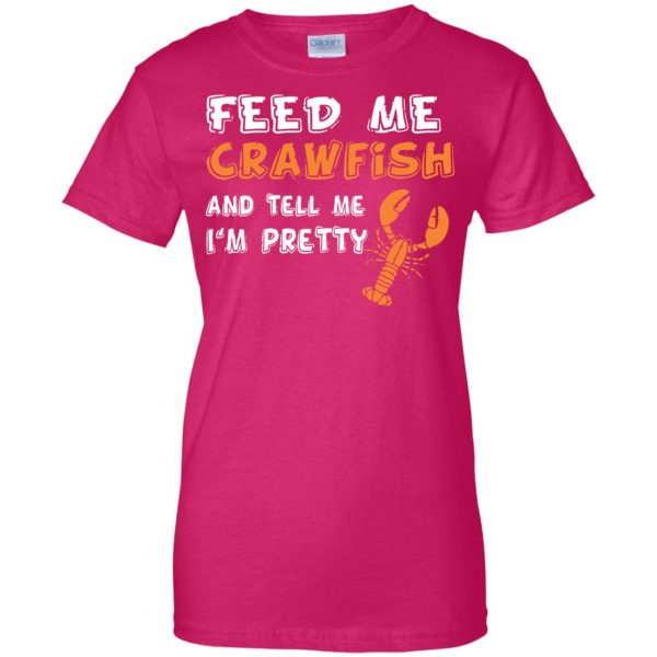this is my crawfish eating womens t shirt - lady t shirt - pink heliconia