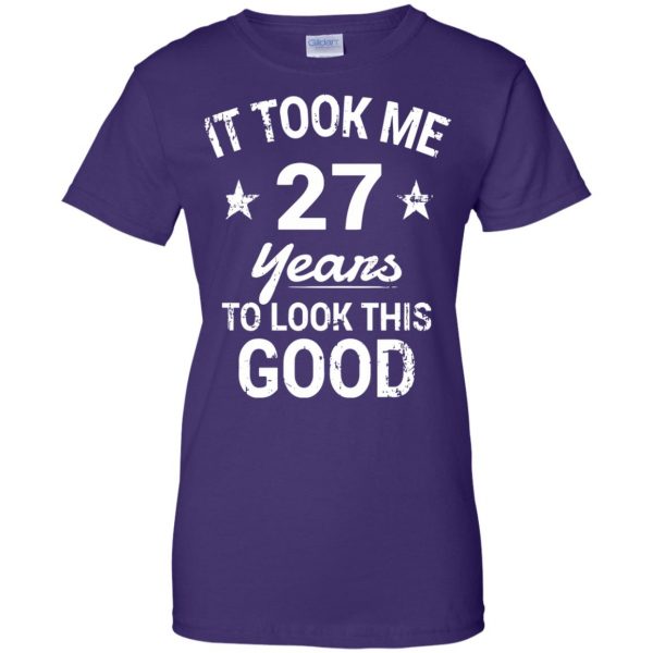 27th birthday womens t shirt - lady t shirt - purple