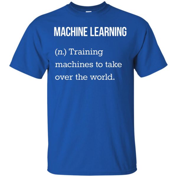 machine learning t shirt - royal blue