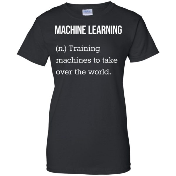 machine learning womens t shirt - lady t shirt - black