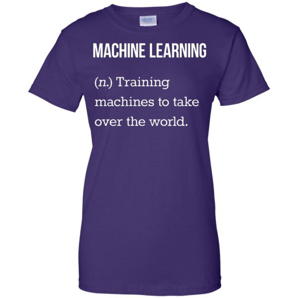machine learning womens t shirt - lady t shirt - purple